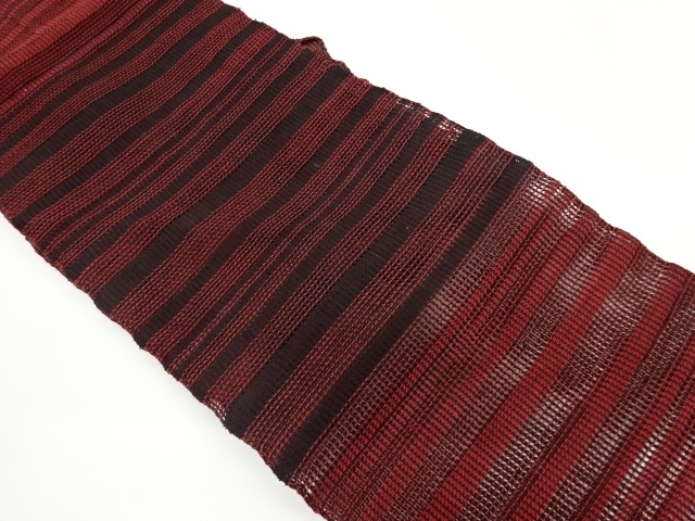 横段模様織出し夏用名古屋帯